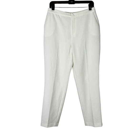 L&apos;Agence Pants - L'Agence Womens size 8 white straight leg Trouser dress Pants high rise NEW